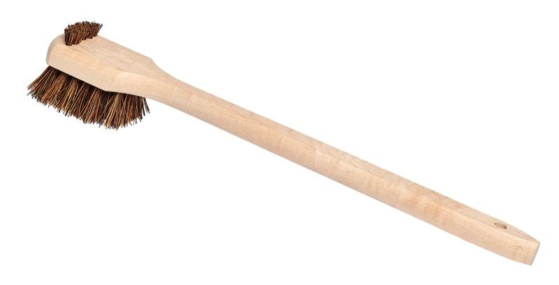 BBQ-W2201 - Brosse à barbecue en bois de 20" avec grattoir naturel rigide