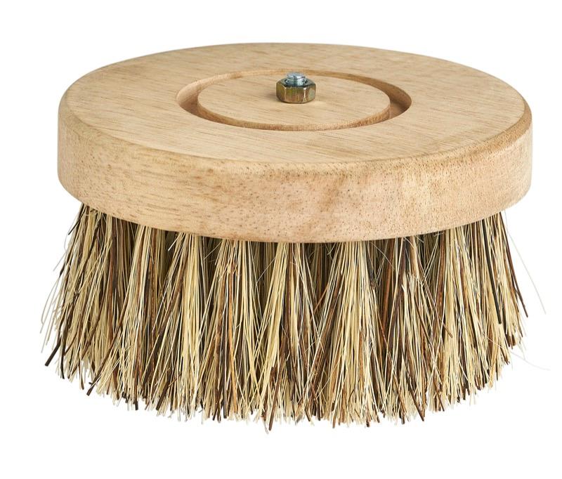 BD-BD1601 - Bulldog Round Wood Bolt-On Utility Scrub Brush- Union Fiber