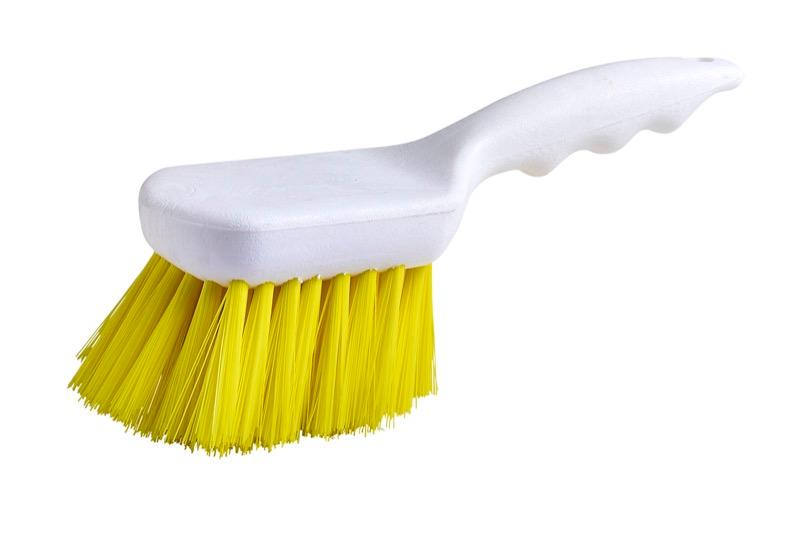 BRP-210WS-YE - Spectra 9" Short Handle Pot Brush - Yellow