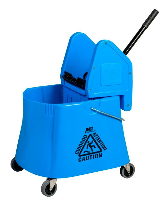 BW-D41100-BL - 40Qt Elephant Down Press Mop Bucket Combo - Blue