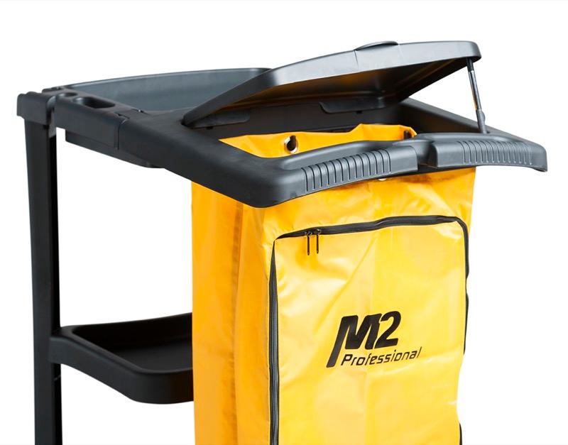 CA-M1000 - Janitor Cart w Zippered Bag - Black