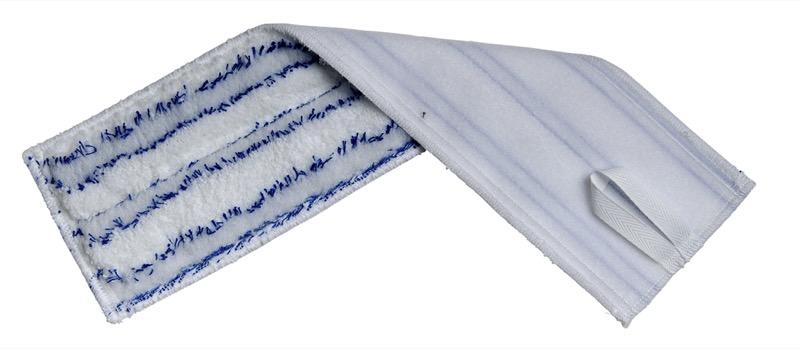 EFM-FMV64416 - 16" MicroStrip Microfiber Flat Mop Pad - Velcro Style