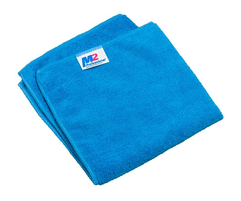 MC-500-BL - Sani-Pro Microfiber Cloths - 16"x16" - 300gsm - Blue