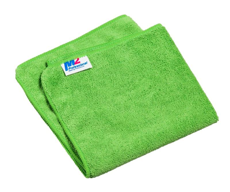 MC-501-GN - Sani-Pro Microfiber Cloths - 16"x16" - 300gsm - Green
