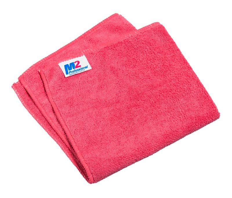 MC-502-RD - Sani-Pro Microfiber Cloths - 16"x16" - 300gsm - Red