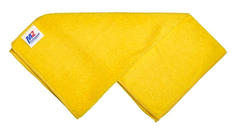 MC-583-YE - Sani-Pro Light Microfiber Cloths - 16" x 16" - 240gsm - Yellow