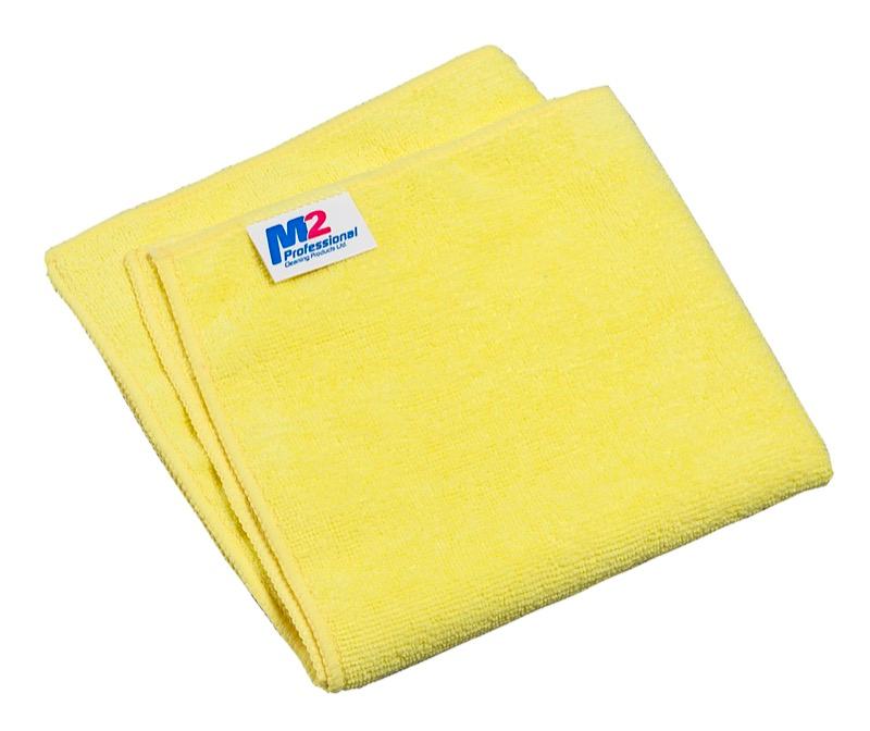 MC-623-YE - 2-Pack Microfiber Cloths - 14" x 14" - Yellow