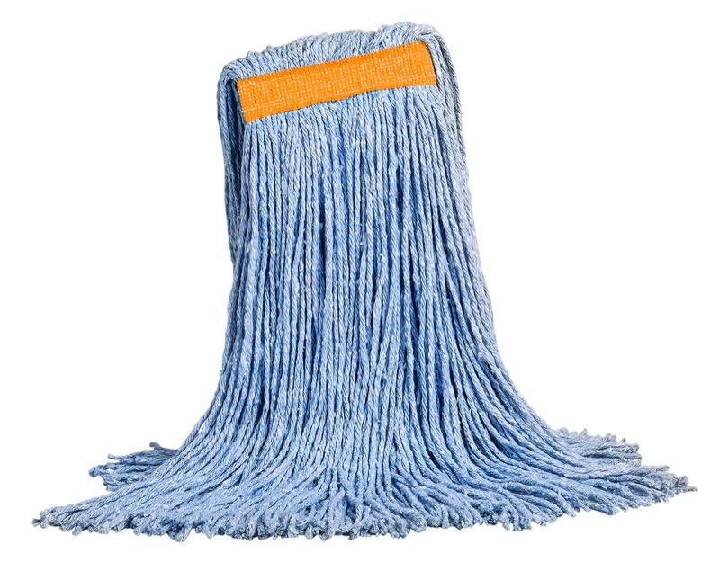 MW-SWC28-BL - Swipe™ Cut-End Mop - Bande étroite - Bleu - 28 oz