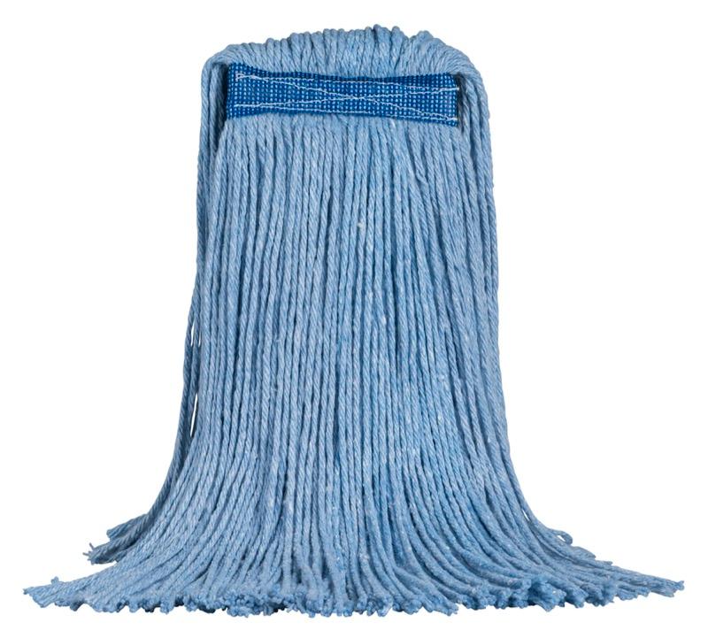 MW-VEC16B-BL-CA - Valu-Blend Cut-End Mop - Narrow Band - Blue - 16 oz