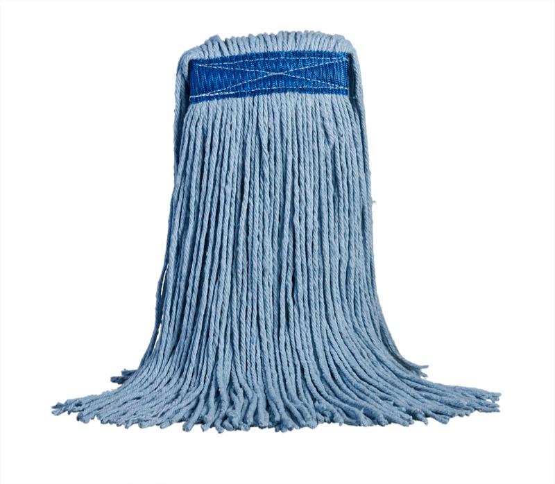 MW-VEC12B-BL-CA - Valu-Blend Cut-End Mop - Narrow Band - Blue - 12 oz