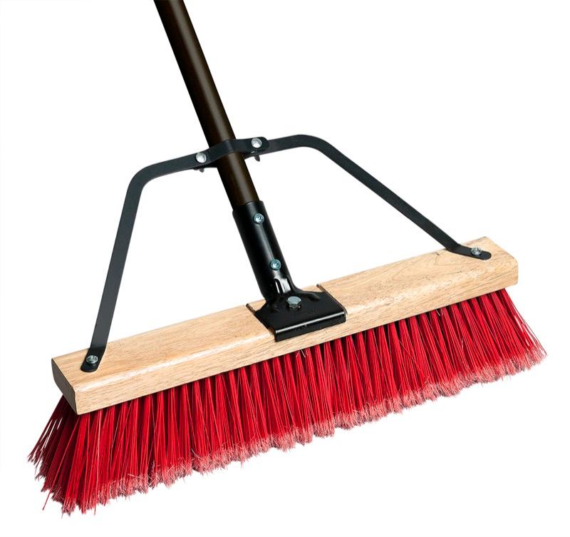 PB-800-RB18 - Ryno Medium Push Broom - Red - 18 Inch