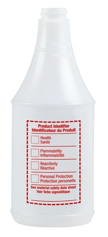 TS-B290W-2 - 32 oz Spray Bottle - 28/400 - WHMIS Print - Natural