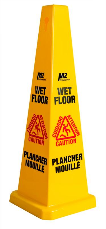 WF-C9021 - 36" 4-Sided Caution Sign - Large - English / French