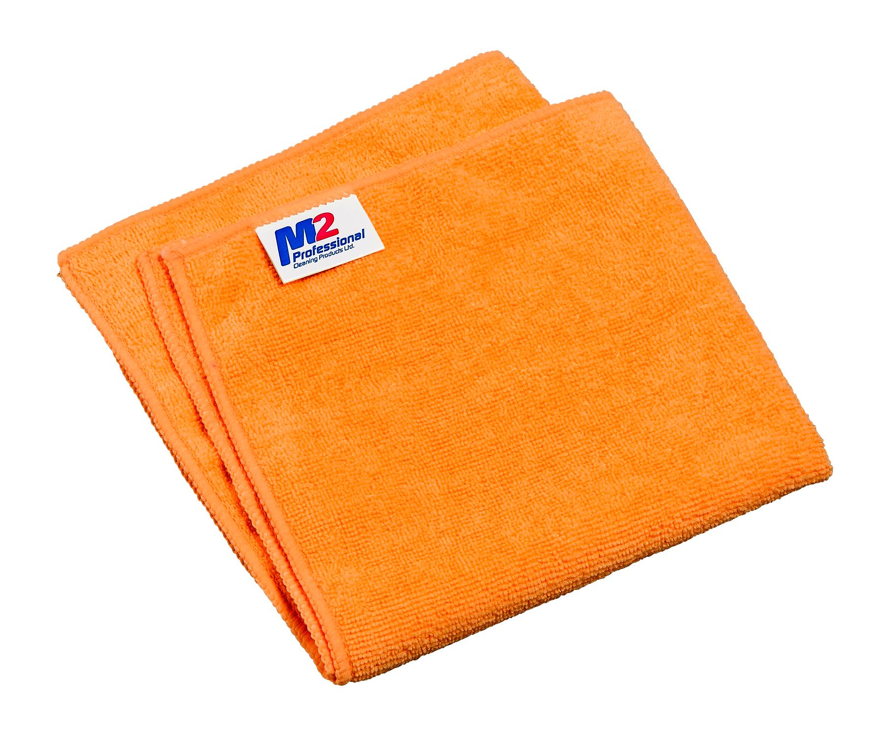 Sani-Pro Microfiber Cloths -  16&quot;x16&quot; - 300gsm - Orange 