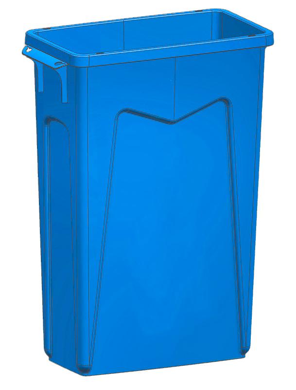 WM-PR2323-BL - Mavrik 23gal Slim Garbage Container - Blue