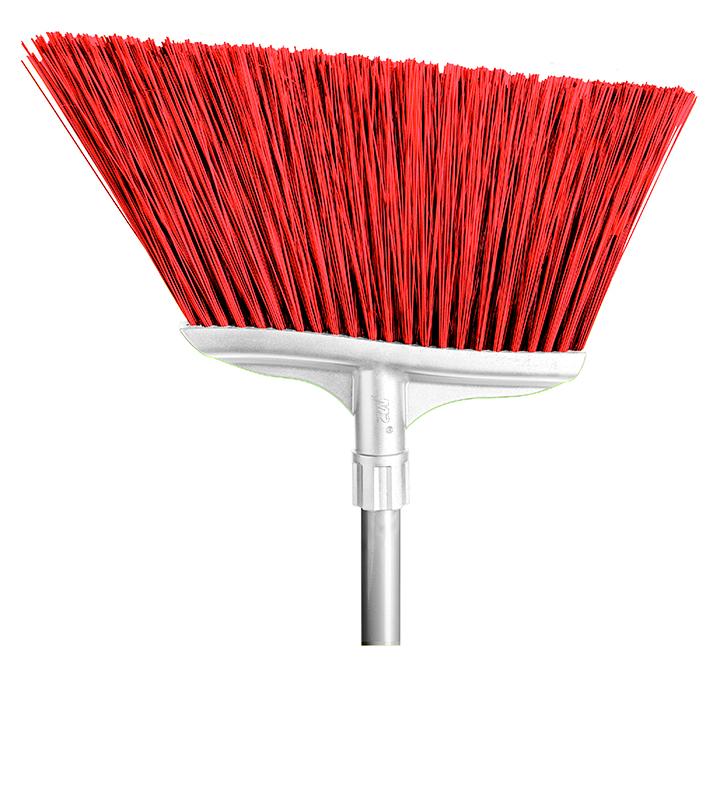 BA-3100-RD - Spectra 16" Color-Coded Angle Broom with 48" Fiberglass Handle - Red