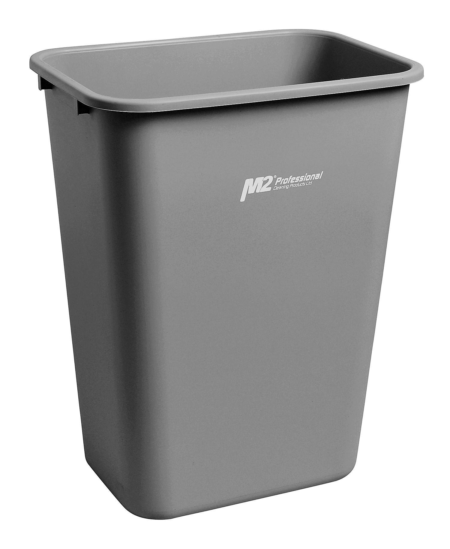 WM-PS041-GY - 41qt Waste Basket - Grey