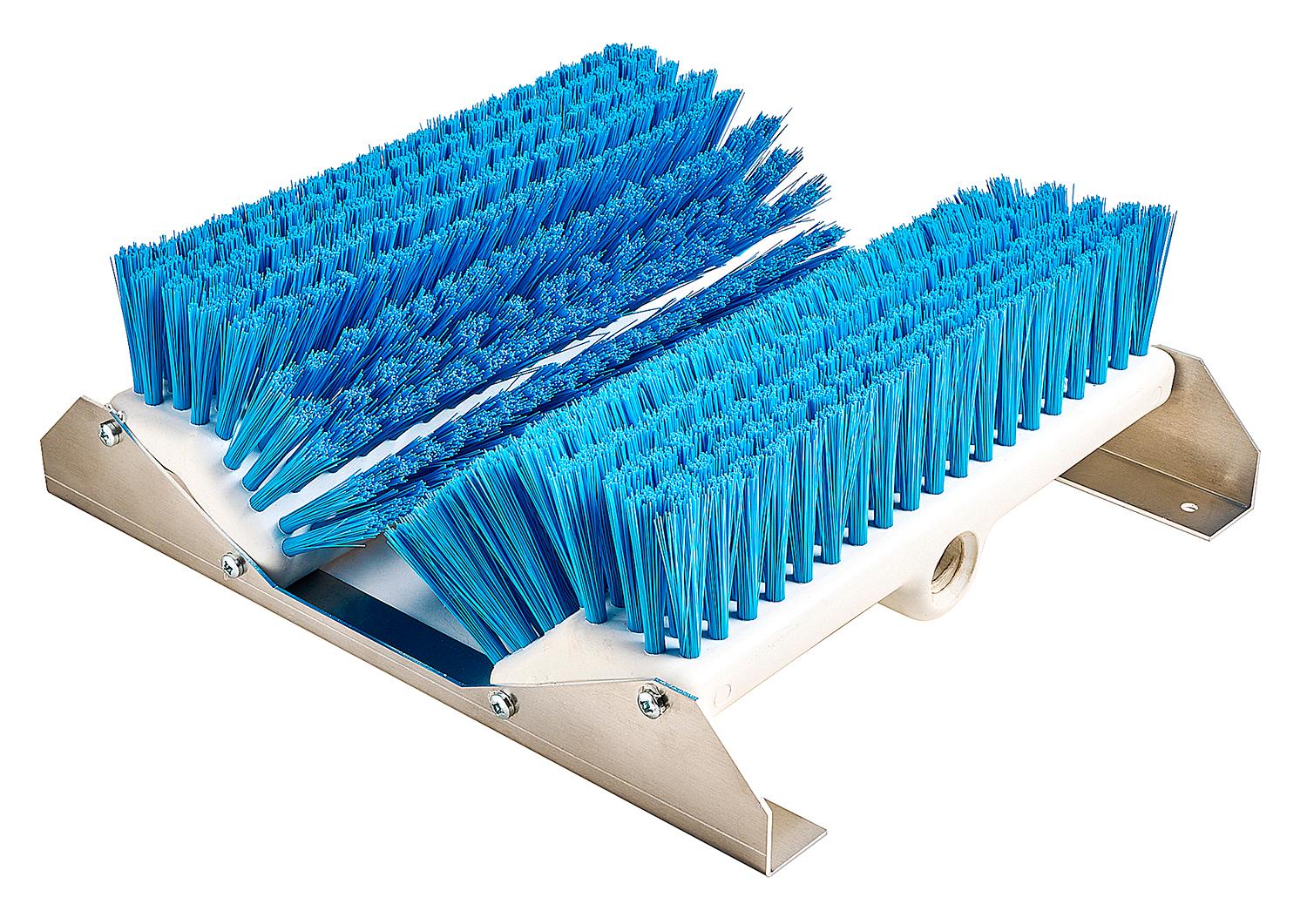 BB-410-BL - Extra Stiff Boot & Shoe Brush with Mounting Bracket - Blue