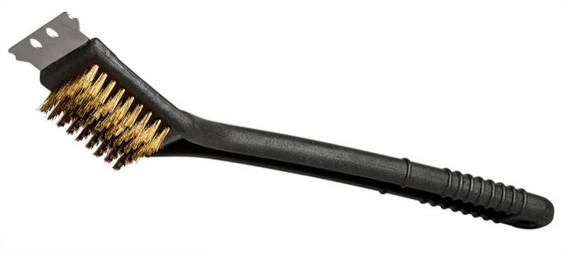 BBQ-1200 - 12” BBQ Brush with Brass Bristles & Scraper