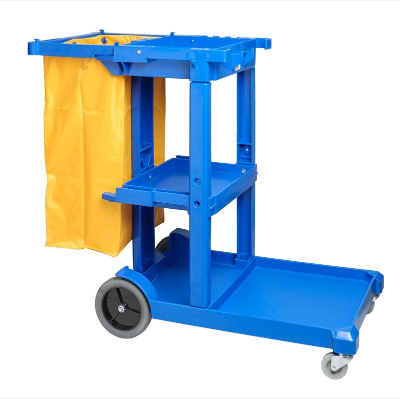 CA-M2000 - Janitor Cart w Zippered Bag - Blue