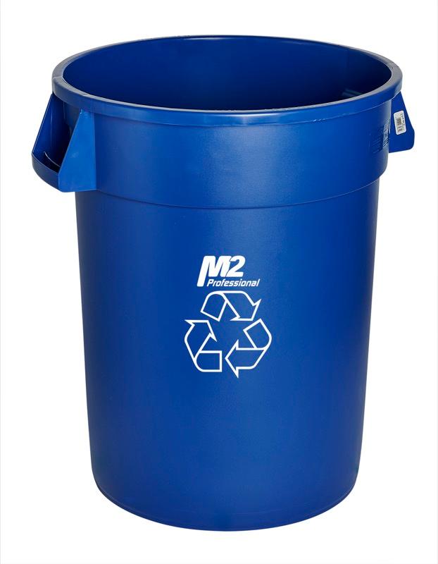 WM-PRH3232-BL-RYC - 32 Gal Garbage Container - Blue - Recycle