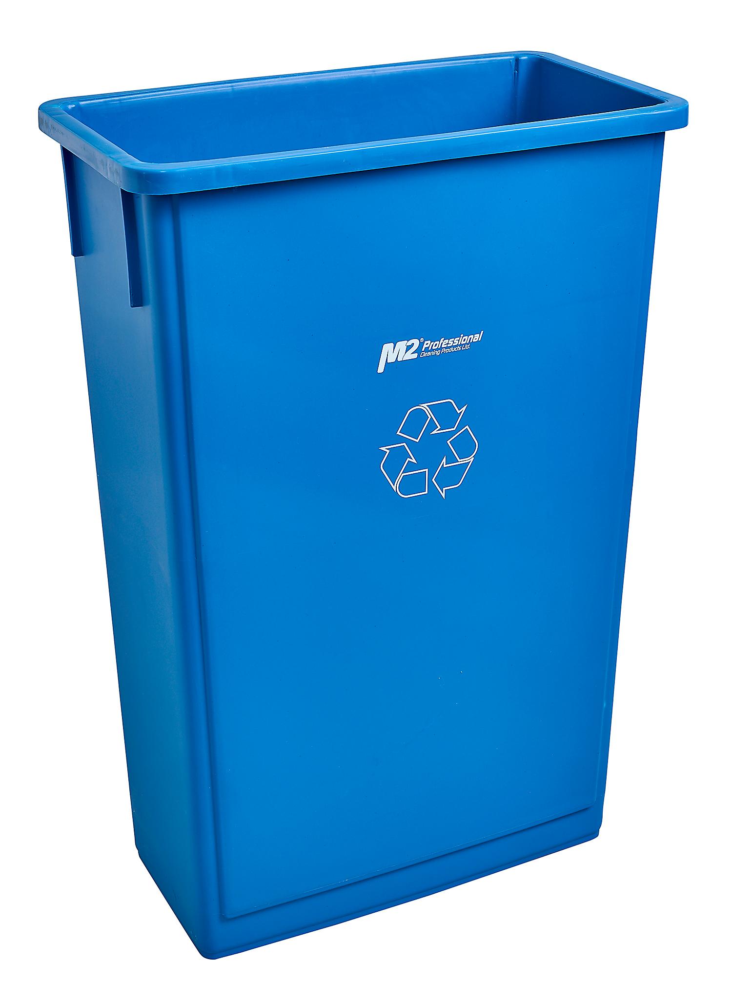 WM-PR2323-BL-RYC - 23gal Slim Garbage Container - Blue